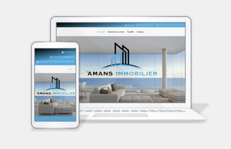 photo du site web Amans Immobilier